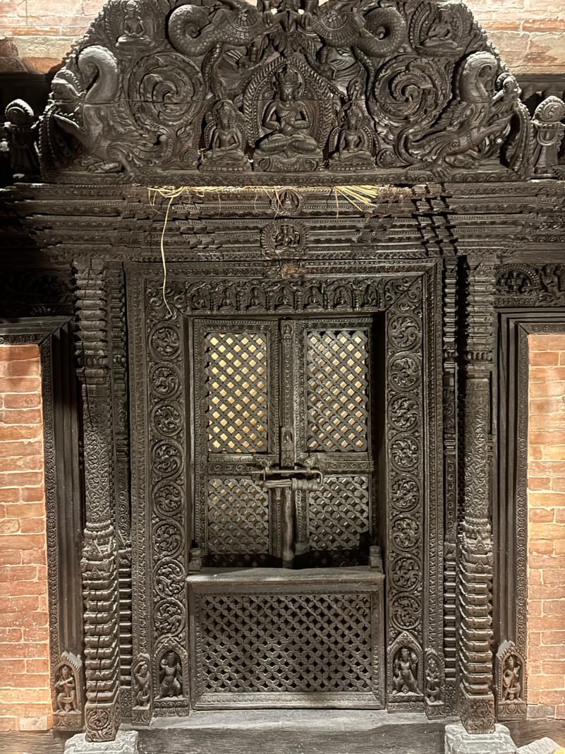 This rescued door at the property was one of the oldest, nearly a century old