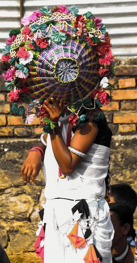 A dhakiya basket made by the Tharu community of Nepal