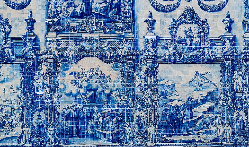 Azulejo is a form of Portuguese and Spanish painted tin-glazed ceramic tilework.