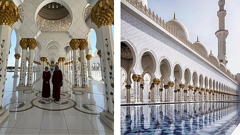 The Sheikh Zayed Grand Mosque is a masterpiece of modern Islamic art, featuring 82 domes, over 1,000 marble-inlaid columns, grand crystal chandeliers adorned with gold and Swarovski crystals.