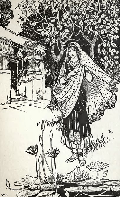 An illustration of Shikhandi