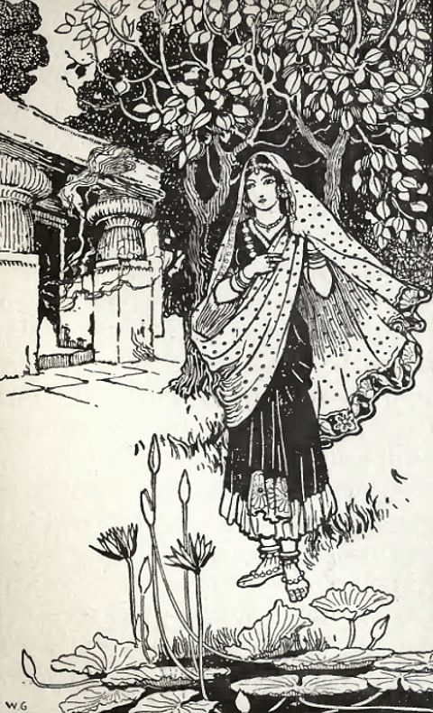 An illustration of Shikhandi