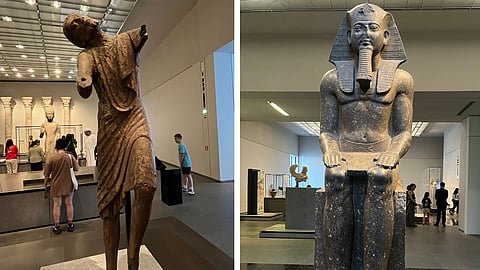 Exhibits inside the Louvre Abu Dhabi