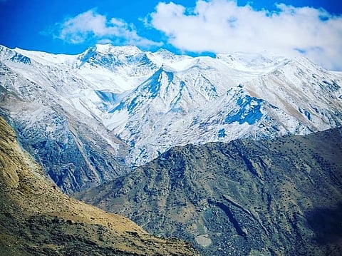 The Shipki La is a motorable mountain pass located at an altitude of 3,930 m in the Kinnaur district of Himachal Pradesh