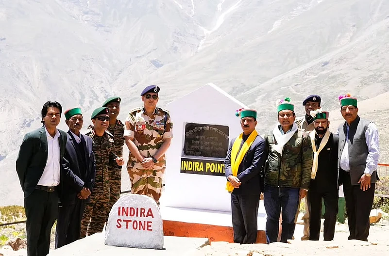 Indira Point at the Shipki La pass overlooks the actual Line of Control with China