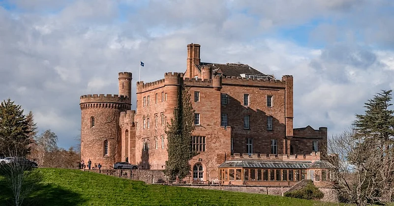 Dalhousie Castle is located near Edinburgh