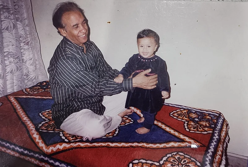 Rahat Sharma as a child with her nanu