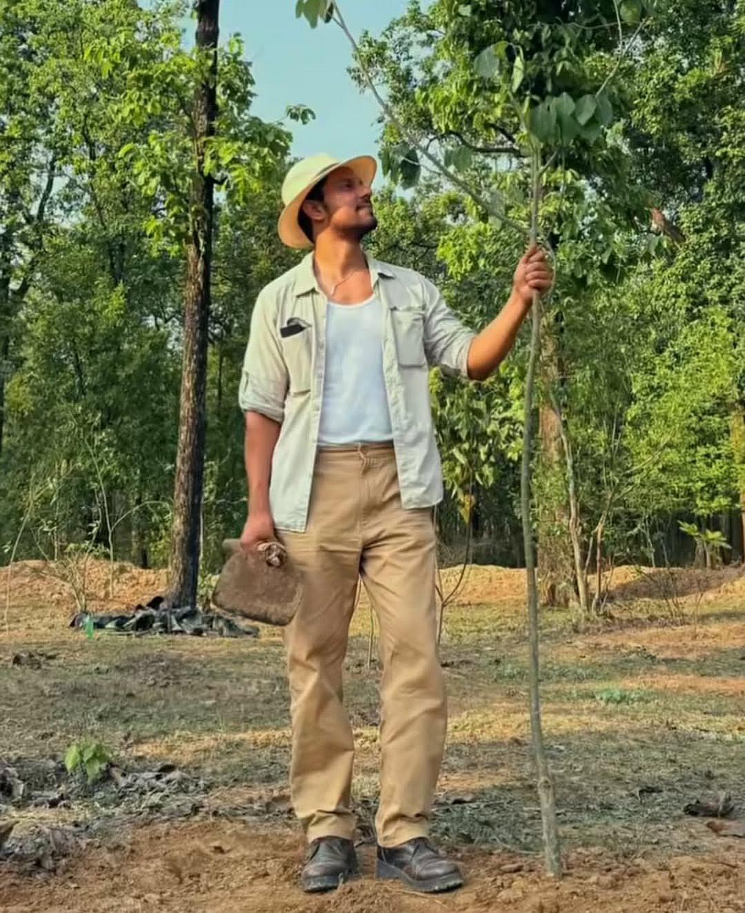 bollywoodstreetsnap/instagram : Actor Randeep Hooda in the wild of Kanha