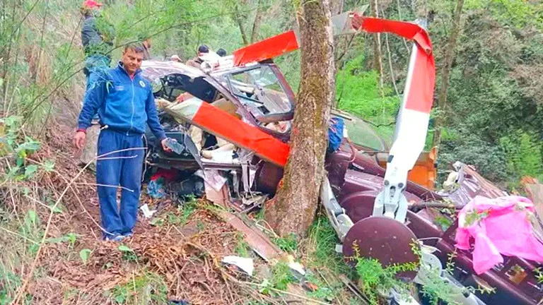 The crash site near Gaurikund, Uttarakhand - X