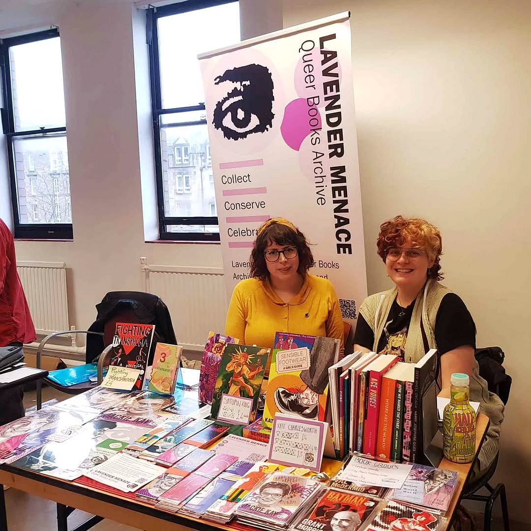 At a festival event in Edinburgh, showcasing LGBTQ books