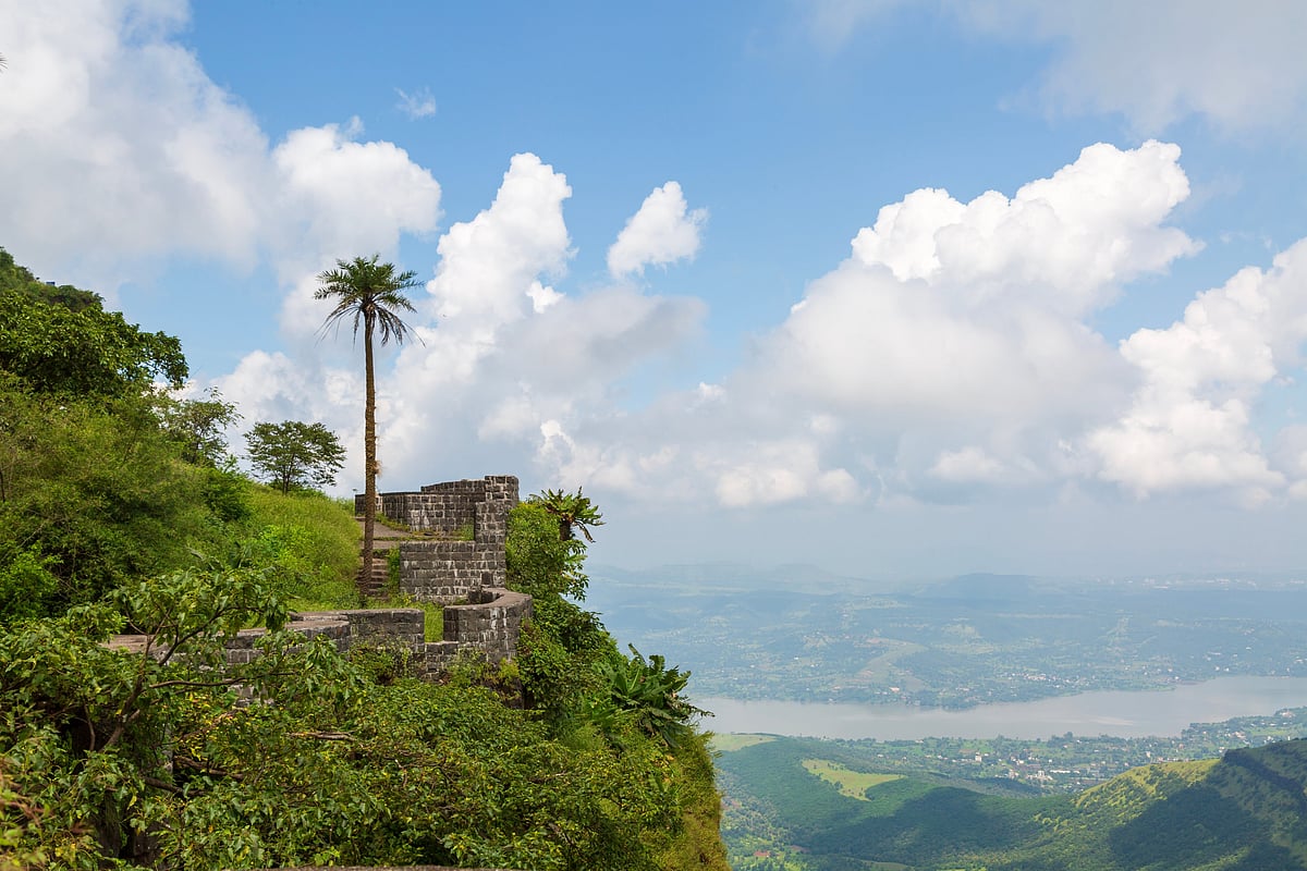 A view of the Pune Darwaza of the Sinhagad Fort