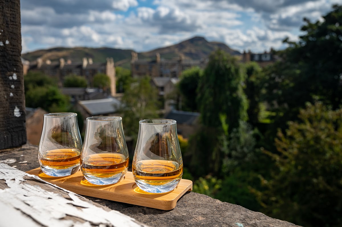 Glasses of Scottish whisky