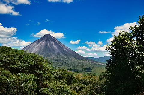 The Arenal Volcano area in Costa Rica is known for its rainforest