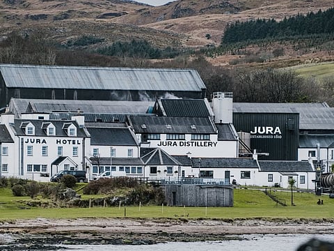 The Jura Distillery produces single malt Scotch whisky