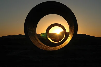 Heath Knight/Shutterstock : A sculpture in the Utah desert that channels the suns rays during the summer solstice