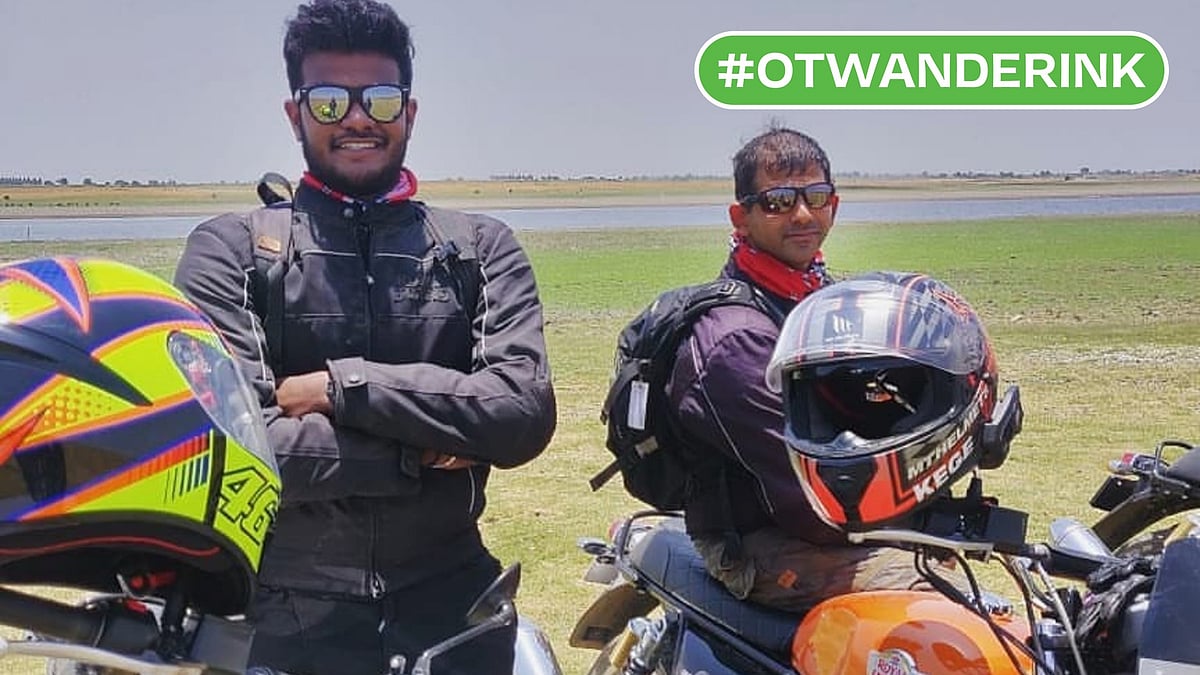 Kegan DSouza : The author (right) on his biking trip with Bagad Billi