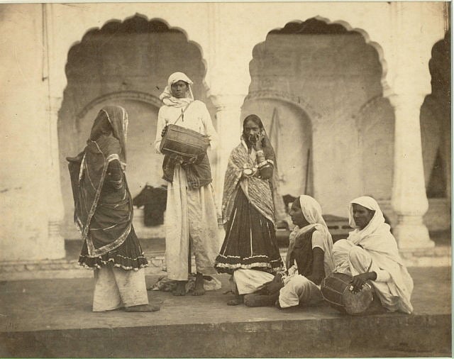 Hijra Indian entertainers (c. 1865)