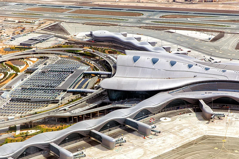 The United Arab Emirates reopened its airspace after a temporary closure following Irans attack on the US military base in Qatar. Seen here is Zayed International Airport in Abu Dhabi