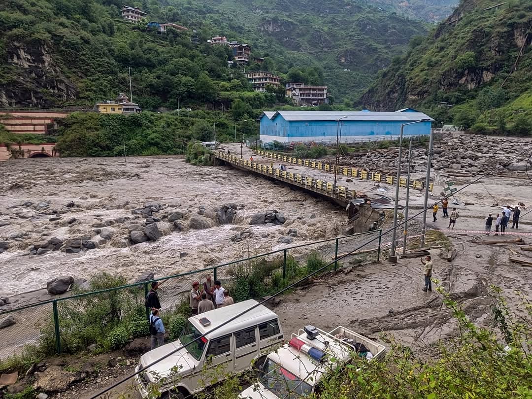 Scenes after a cloudburst in Himachal Pradesh on June 25, 2025