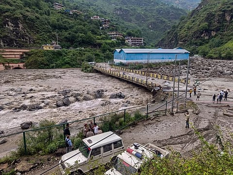 Scenes after a cloudburst in Himachal Pradesh on June 25, 2025