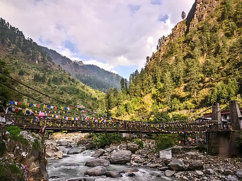 The Manikaran valley and Parvati River in Himachal Pradesh