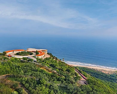 A drone shot of Pema Wellness