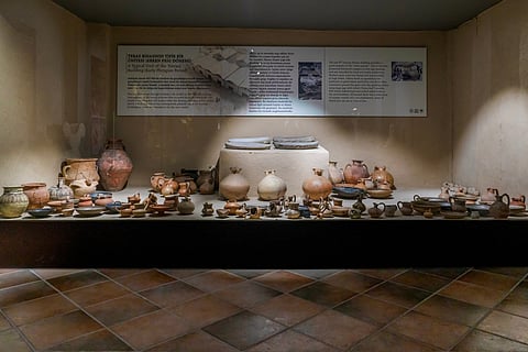 Pottery on display at the Gordion Museum
