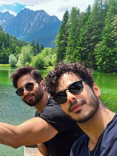 ishaankhatter/instagram : Actors Ishaan Khatter and Shahid Kapoor on their trip