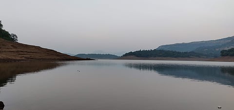 The water carved valley is 200 ft deep and about 1.5 km long