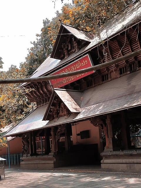 A view of the Mannarasala Sree Narayana Temple