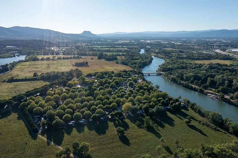 Aerial view of the Frejus River