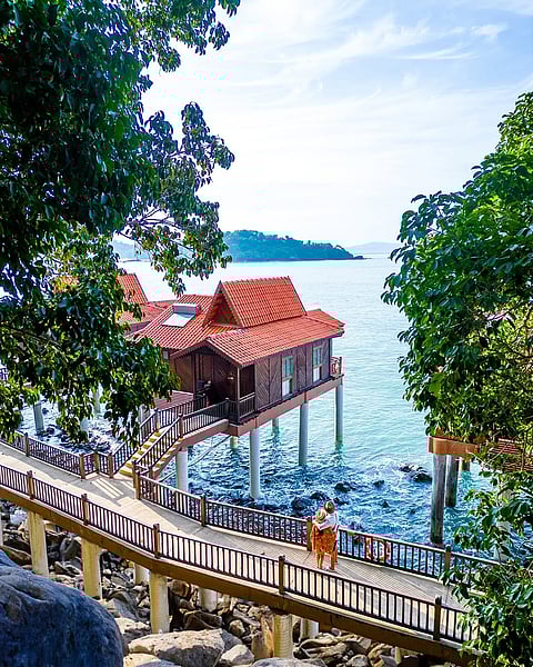 The Berjaya Langkawi Resort is the only property on the island to feature individual chalets built on stilts above the waves