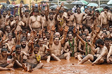goatourism/Instagram : Participants in the Chikhal Kalo festival of Marcel village, Goa