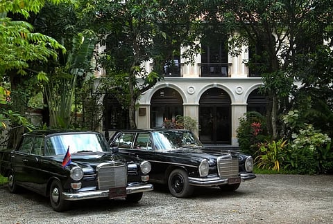 The hotel reflects classic French colonial architecture