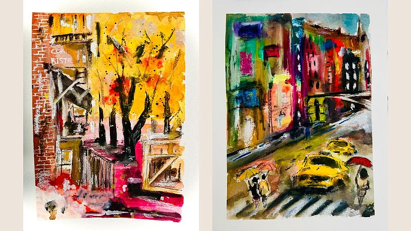 Illustrations from the writer’s journey — observing the city and its people from the backseat of a New York cab