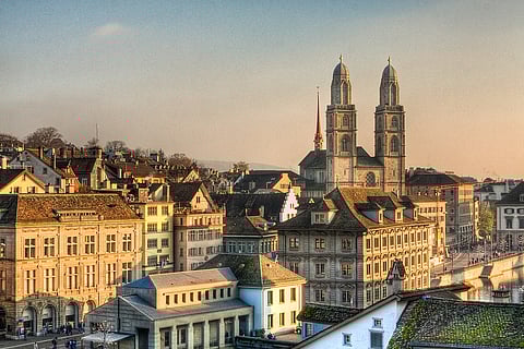 Grossmünster, an iconic church known for its distinctive twin towers