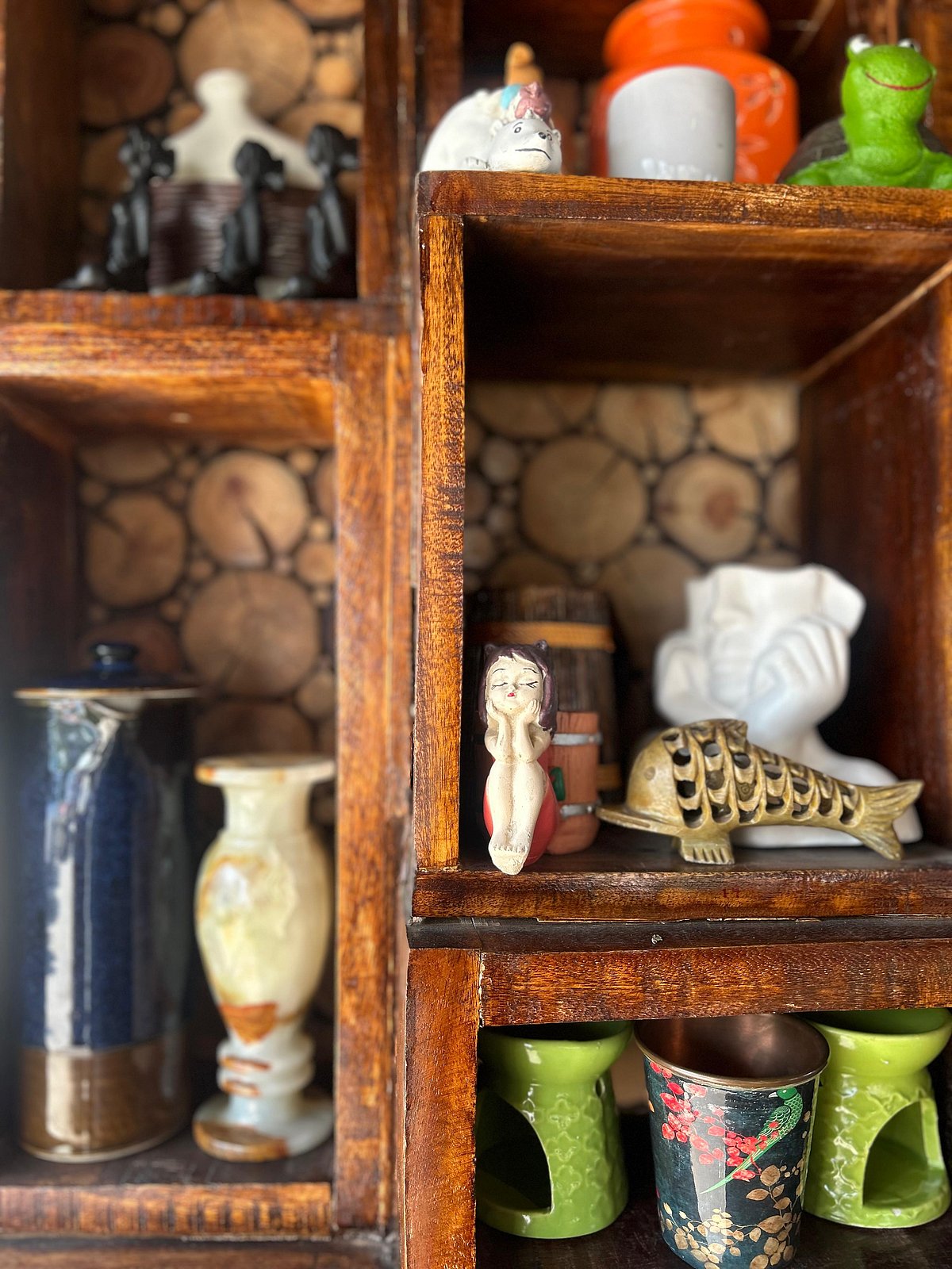 Figurines on display at a hotel in Kodaikanal