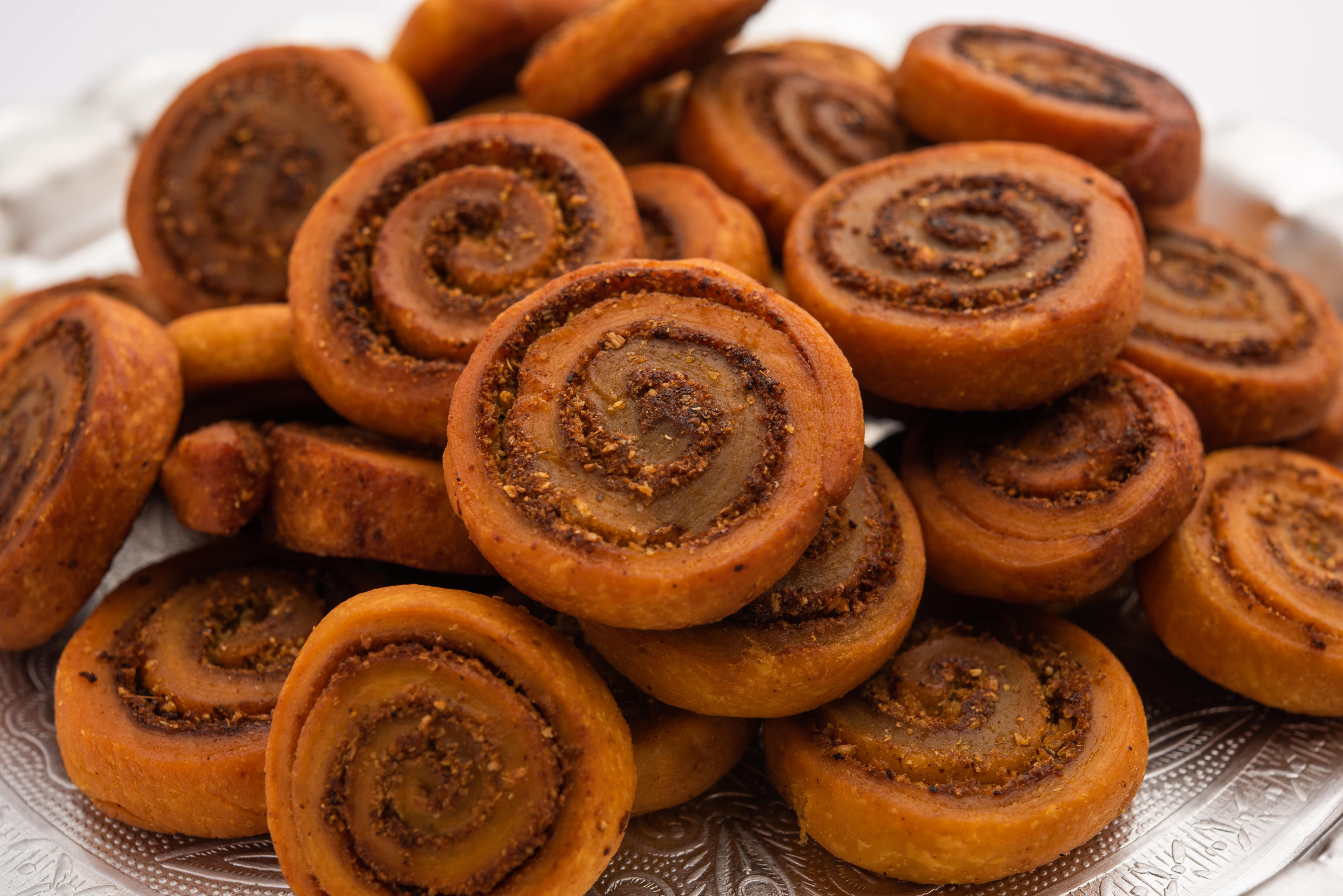 Bakarwadi is a crispy, deep-fried, disc-shaped, sweet and spicy snack popular in Pune