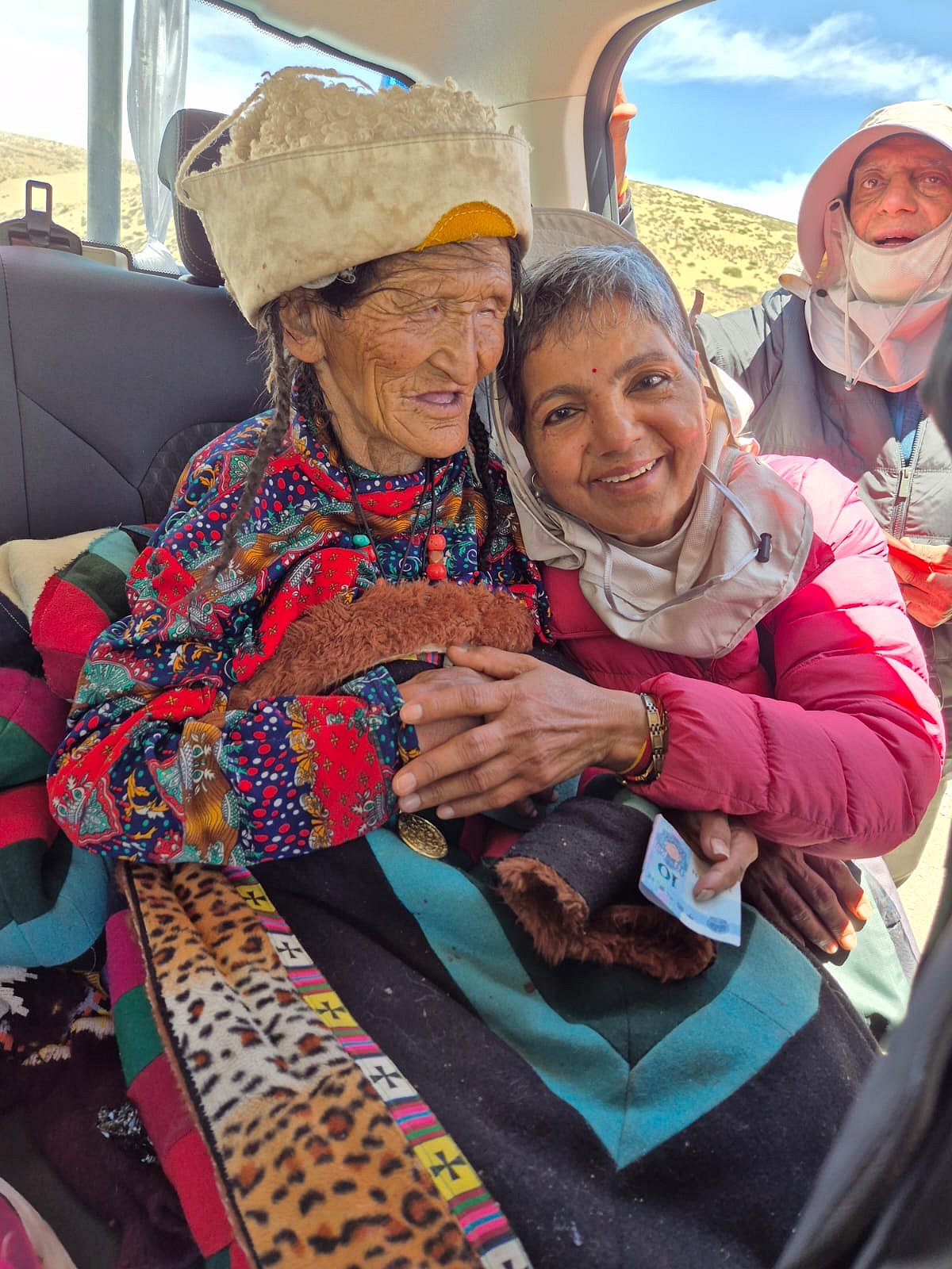 Raj Yadav : Raj Yadav (right) with a local during her pilgrimage to Mount Kailash