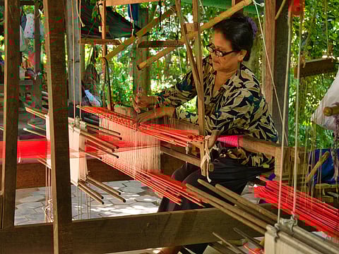 A weaver on Koh Dach