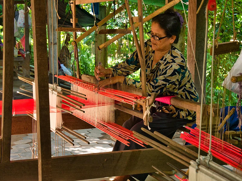 A weaver on Koh Dach