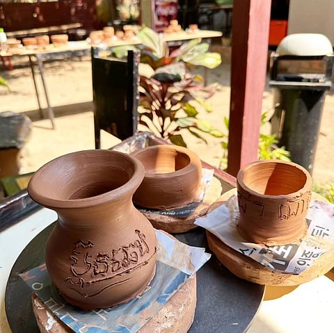 Pottery made at the Khmer Ceramics and Fine Arts Centre in Siem Reap