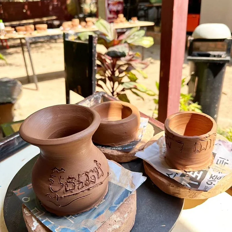 Pottery made at the Khmer Ceramics and Fine Arts Centre in Siem Reap