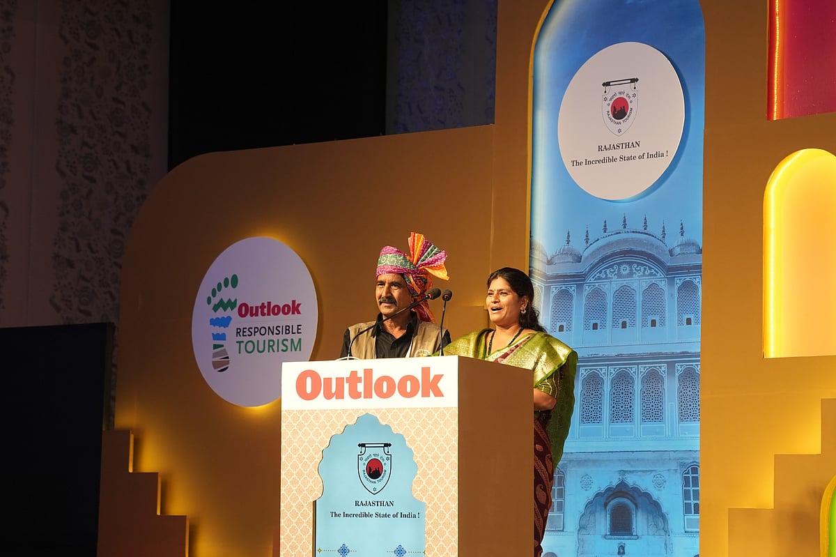 Parvati and Sudhir Sukhwal, owners of Padmini Haveli