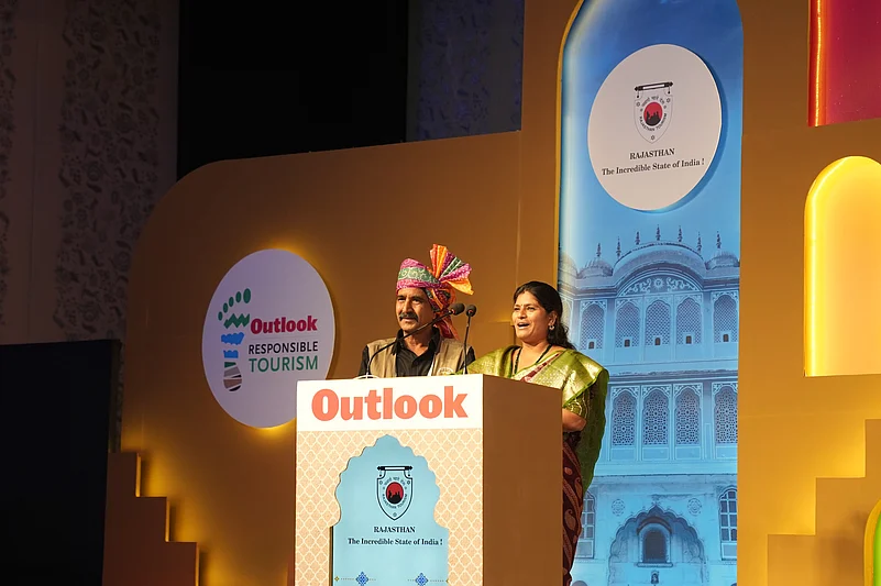 Parvati and Sudhir Sukhwal, owners of Padmini Haveli