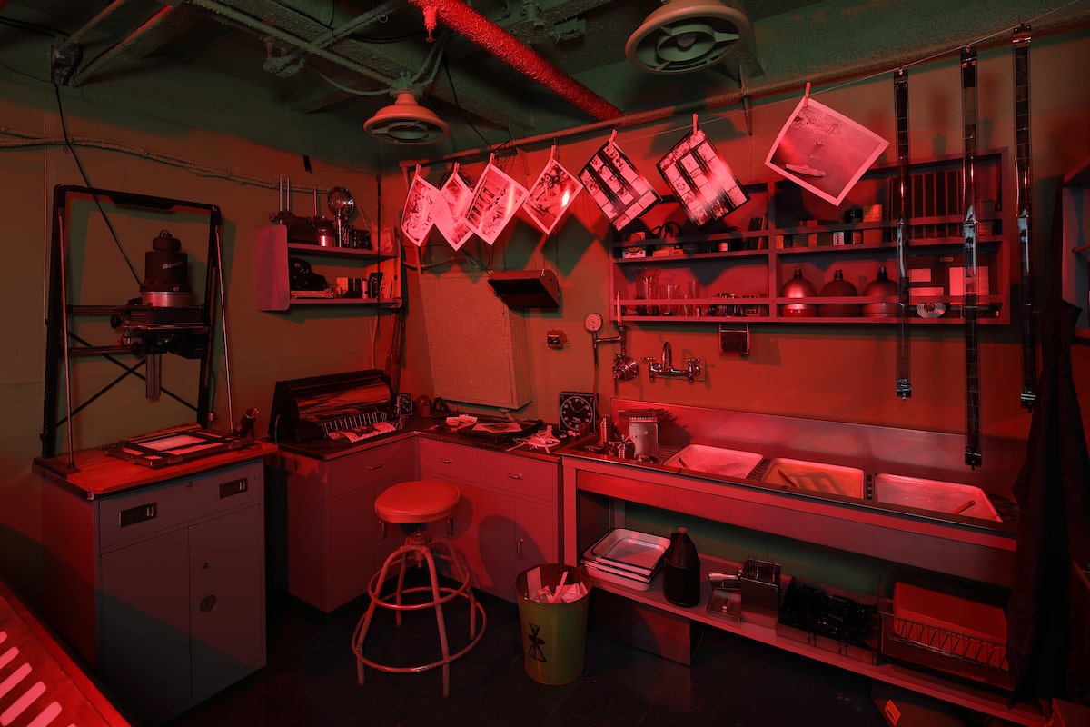 A darkroom at the Intrepid Museum