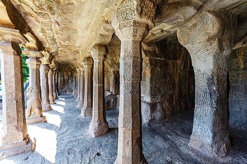 The Varaha Cave Temple is part of the Group of Monuments at Mahabalipuram