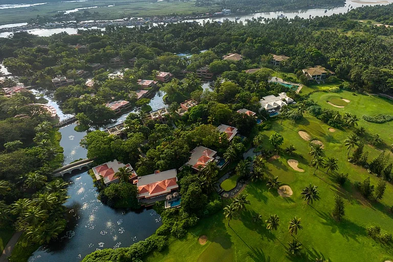 An aerial view of The St. Regis Goa Resort, Cavelossim - Official website: The St. Regis Goa Resort, Cavelossim