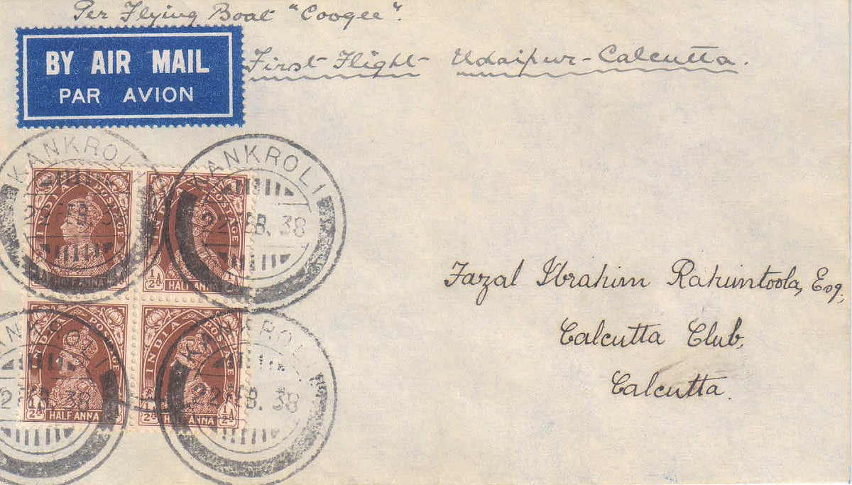 Mail carried from Kankroli to Calcutta