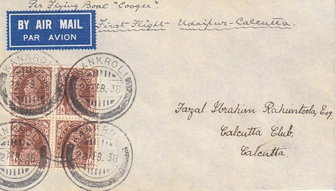Mail carried from Kankroli to Calcutta